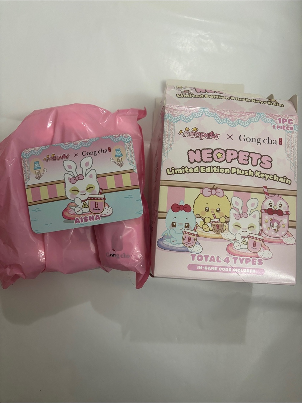 Neopets x Gong Cha Limited Edition Aisha Plush Keychain